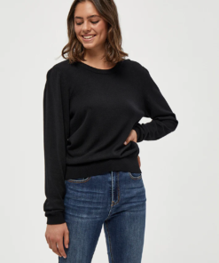 Tana Round Neck Knit Pullover Pullover PC  BLACK